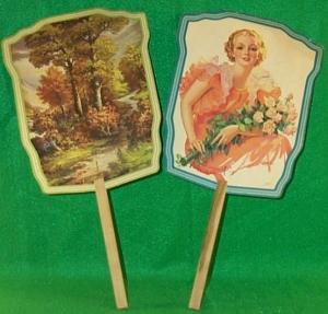 Advertising, Cardboard, handheld Fans.