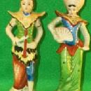 Occupied Japan Porcealin - Oriental Man & Woman Figurines