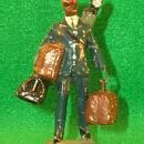 Black Memorabilia - Hand Painted Composition Miniature PORTER Male Figurine - Porcelain