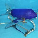 Colbalt Blue Glass Airplane Desk Lamp