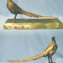 Pheasant Sculpture Bronze on Marble Antique - Misc Antique Desk Accessory