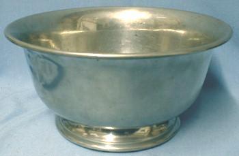 Antique American Pewter Bowl - Antique Metalware