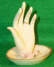 Hand Painted Lefton Porcelain White Bisque Decorative Hand