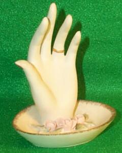 Hand Painted Lefton Porcelain White Bisque Decorative Hand