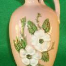 White Flowered Hull Pottery ROSELLA Ewer