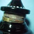Black Amethyst Enameled Inkwell Ink Well - Glass