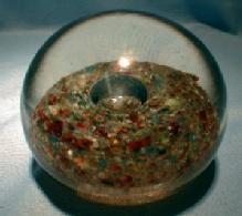 vintage Glass Paperweight - END OF DAY