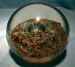 vintage Glass Paperweight - END OF DAY