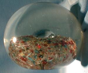 vintage Glass Paperweight - END OF DAY