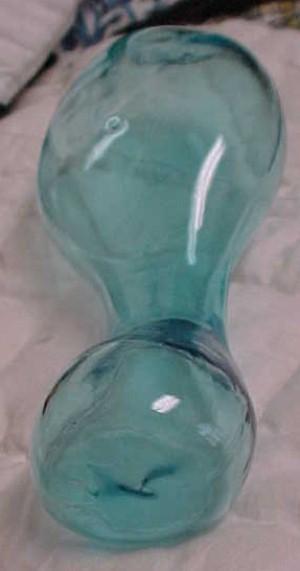 Blue Blown Vintage Glass Sewing Darner / Glass