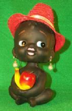 Miscellaneous, Collectible,Black Child Nodder Chalkware Bank.