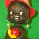 Miscellaneous, Collectible,Black Child Nodder Chalkware Bank.