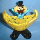 Figural CLOWN Bowl or Dish - Vintage Mottled Art Glass
