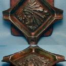 Tobacco Ashtray American Indian Pipestone & Bronzed Ashtray -