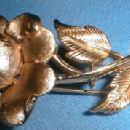 Jewelry Trifari Pearl Rose Pin Brooch - Signed Costume Jewelry