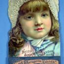 Hood's Sarsaparilla Calendar - 1889 Chromo Lithograph Paper Advertising