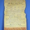 Hood's Sarsaparilla Calendar - 1889 Chromo Lithograph Paper Advertising