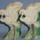 Matched Pair of California Pottery Bird Figure Figurine/Vases