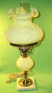 Fenton satin Glass Lamp - Misc. Lighting