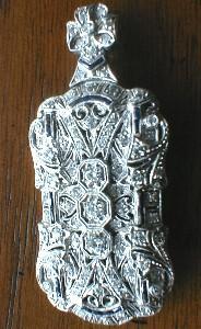 Jewelry Platinum Diamond & Sapphire Brooch & Pendant - Estate Jewelry
