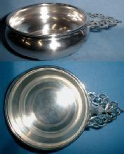 antique Silver Plate Handled Dish - Porringer 1899