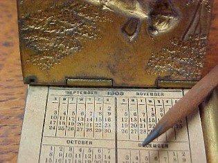 Vintage Advertising Souvenir Siegel Company Note Pad Calendar - Metalware