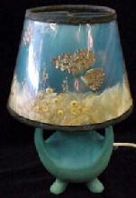 Unique Van Briggle Pottery Lamp with Original shade