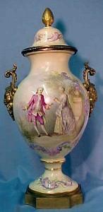 Sevres Gilt-Bronze Covered Vase 19th Century Porcelain