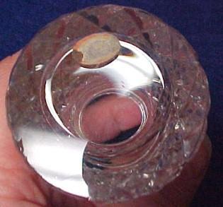 Cut Glass Glue Pot - Silver