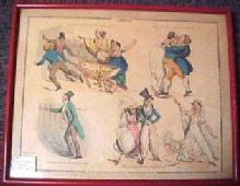 1800's Wit & Humor Print in Frame- FAL