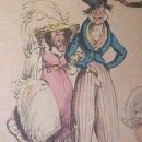 1800's Wit & Humor Print in Frame- FAL