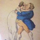 1800's Wit & Humor Print in Frame- FAL