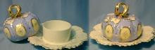 Pottery Porcelain Covered Jam/Honey/Butter Serving