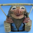 old wood Hand Carved Wooden Knome - Vintage Folk Art