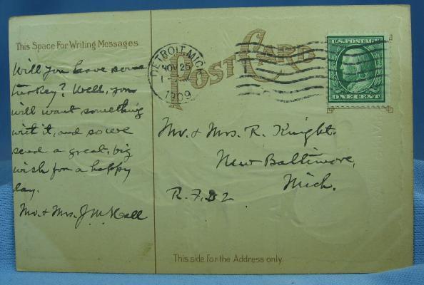 old vintage Black Americana THANKSGIVING Postcard - vintage paper