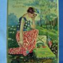 Postcard Paper Victorian DECORATION Day Greetings Postcard - 4th of July Embossed Paper Postcard