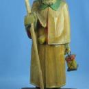 vintage old Hand Carved SHEPARD Night Watchman - Wooden Folk Art Figure