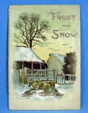 old vintage FROST & SNOW by Charles Mackay 1891 Raphael Tuck Poem Booklet Greeting Card - Victorian Paper