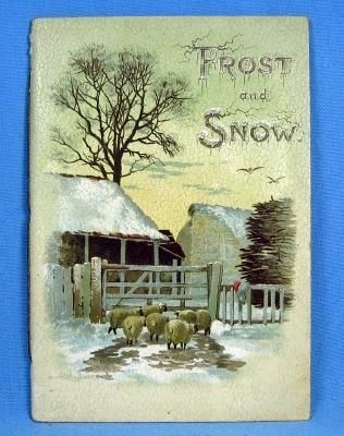 old vintage FROST & SNOW by Charles Mackay 1891 Raphael Tuck Poem Booklet Greeting Card - Victorian Paper