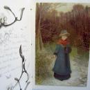 old vintage FROST & SNOW by Charles Mackay 1891 Raphael Tuck Poem Booklet Greeting Card - Victorian Paper