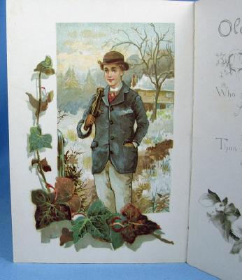 old vintage FROST & SNOW by Charles Mackay 1891 Raphael Tuck Poem Booklet Greeting Card - Victorian Paper