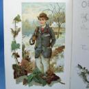 old vintage FROST & SNOW by Charles Mackay 1891 Raphael Tuck Poem Booklet Greeting Card - Victorian Paper