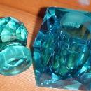 ELECTRIC BLUE INKWELL Cut Glass - Glass