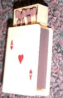 4 Celluloid Matchbox Bridge SPADES - Tobacciana