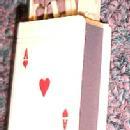 4 Celluloid Matchbox Bridge SPADES - Tobacciana