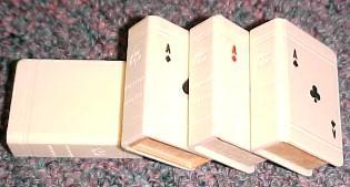4 Celluloid Matchbox Bridge SPADES - Tobacciana