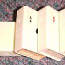 4 Celluloid Matchbox Bridge SPADES - Tobacciana