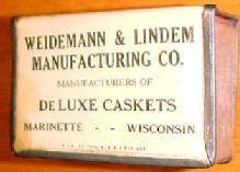 Weidemann Lindem CASKETS Matchsafe - Tobacciana