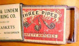 Weidemann Lindem CASKETS Matchsafe - Tobacciana