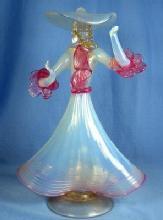 Art Deco Dancing Figural Sculptural ~ Itialian MURANO VENETIAN Art Glass Figurine